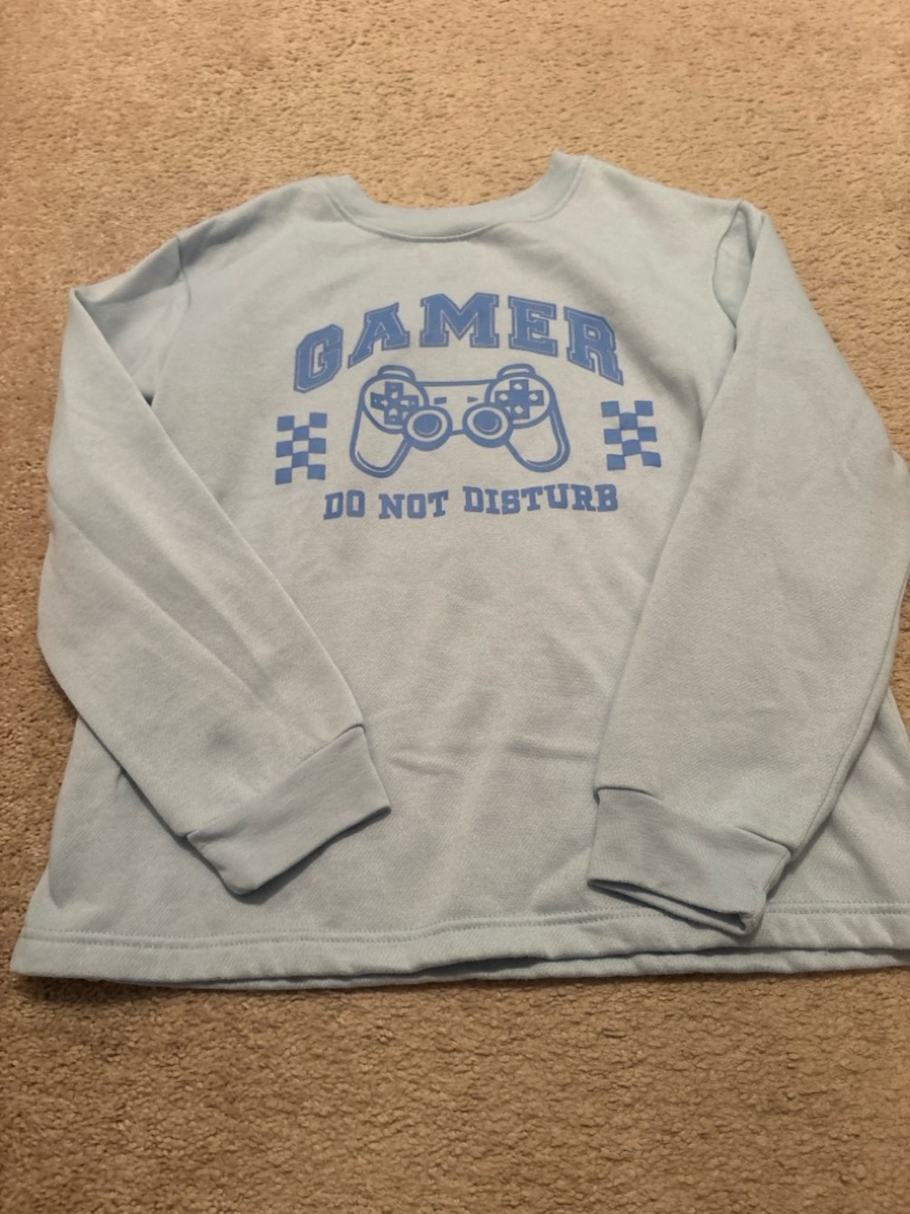 Art Class Gamer Pajama Top Blue XL 14 Do Not Disturb Shirt